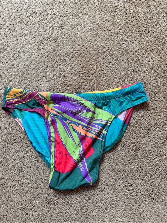 Charlies Other - Charlies Multicolor Abstract Print Men’s Swim Briefs - Teal, Purple, Green, Red